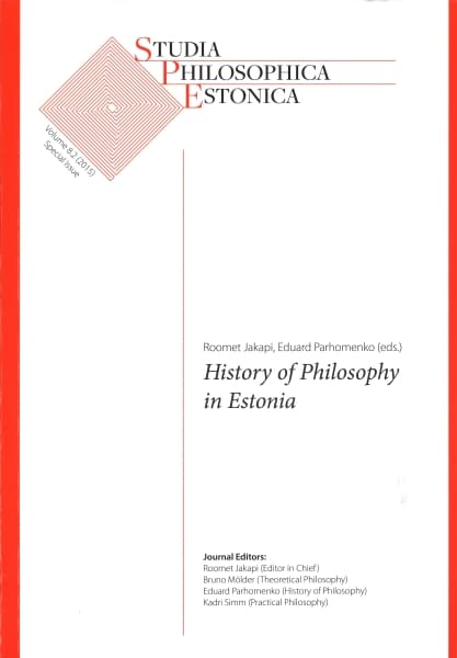 History of Philosophy in Estonia