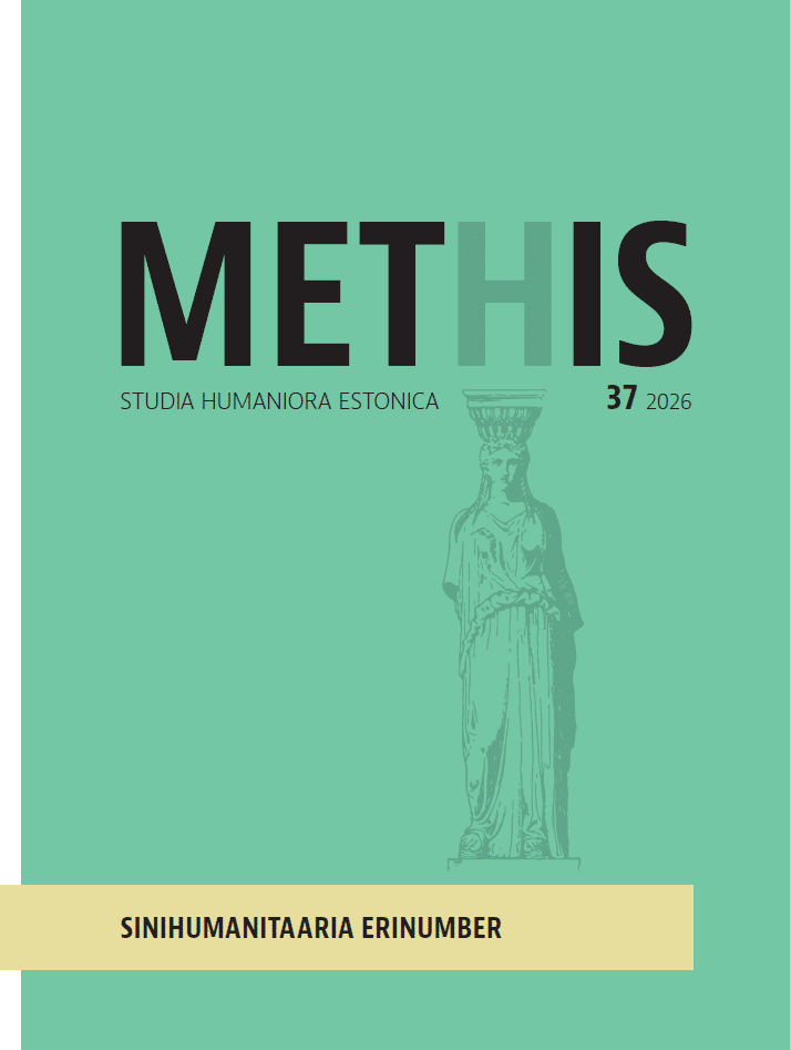 Methis. Studia Humaniora Estonica 37. Sinihumanitaaria erinumber